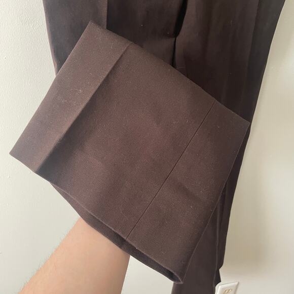 NWOT FRAME Le High Flare Trouser in Americano Chocolate Brown Sz 8 - Picture 4 of 14